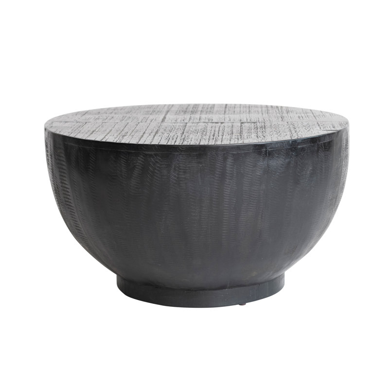 Table basse ronde en bois de manguier Guillen