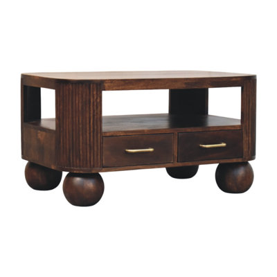 Solid Wood Coffee Table with Storage
