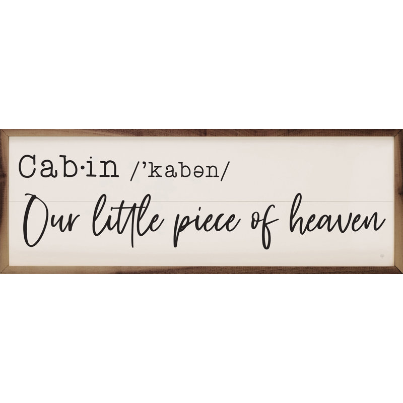 Cabin Definition White, 4" H x 12" W