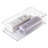 iDesign Linus BPA-Free Plastic Stackable Deep Organizer Bin with Handles - 14.6" x 8" x 4", Clear