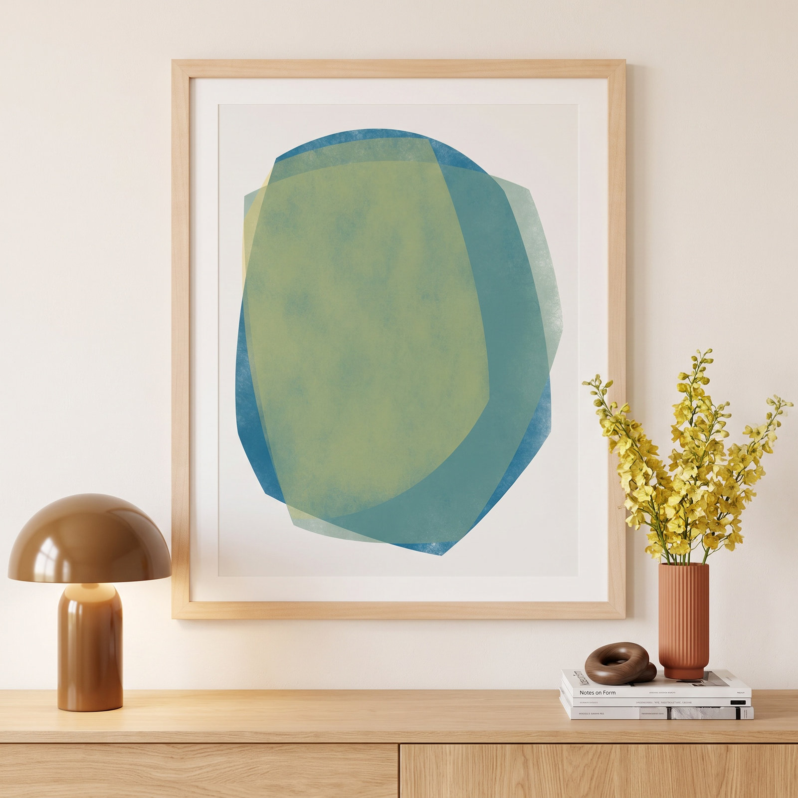 Didi "Eclipse 5" Painting by Jacques Pilon, 38" H x 30" W, Maple