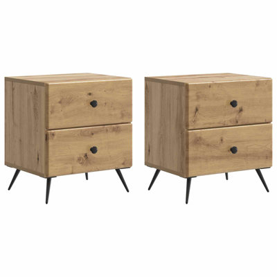 43cm W Manufactured Wood Bedside Table