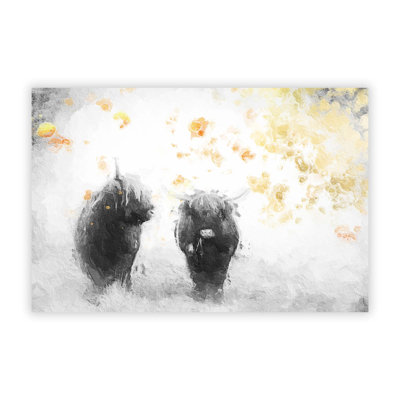 Two Highland Cows - Frameless Print