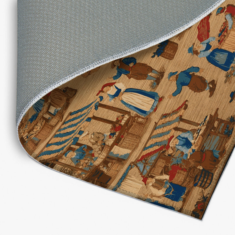 Tapis d'intérieur et d'extérieur brun français, Rectangulaire 8 pi x 10 pi