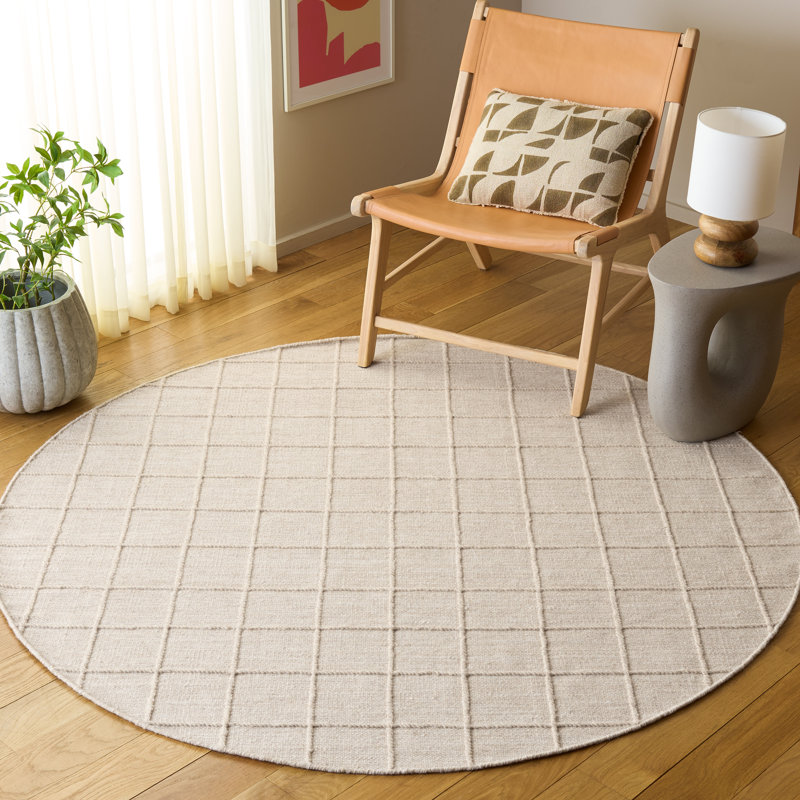 Tapis d'intérieur tissé à la main, Rond 6 pi