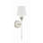 Margo 1-Light Dimmable Wrought Iron Wallchiere with Silk Shade -84159248