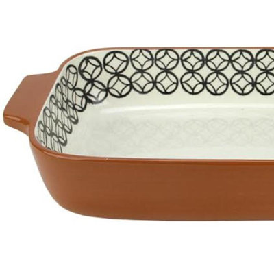 Plat de cuisson rectangulaire en terre cuite 14 po