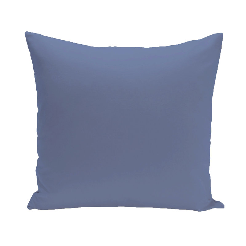 Solid Colour Reversible Throw Pillow, 26" H x 26" W, Blue