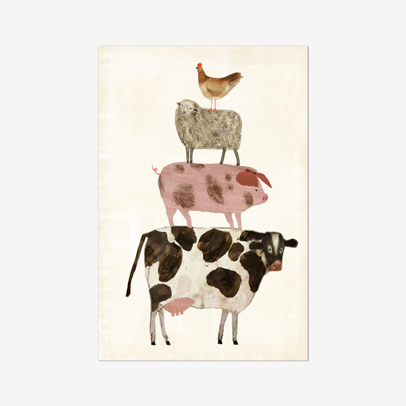 Barnyard Buds IV by Victoria Borges - Wrapped Canvas Painting Print, 91cm H x 61cm W, Paper Print