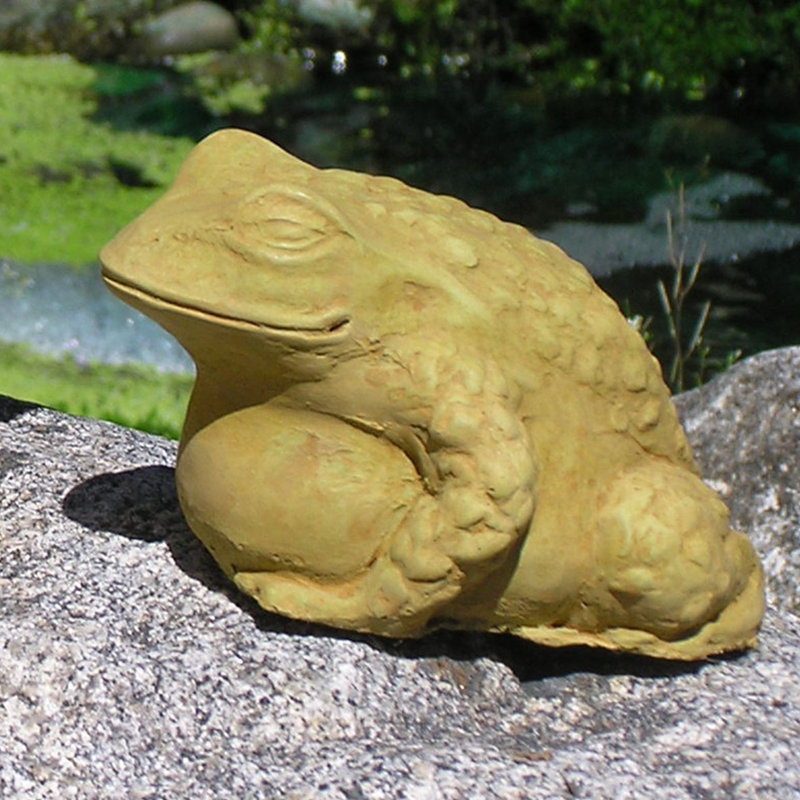 Fat Frog Statue, 2.75" H x 3.25" W x 4.75" D, Weathered Bronze