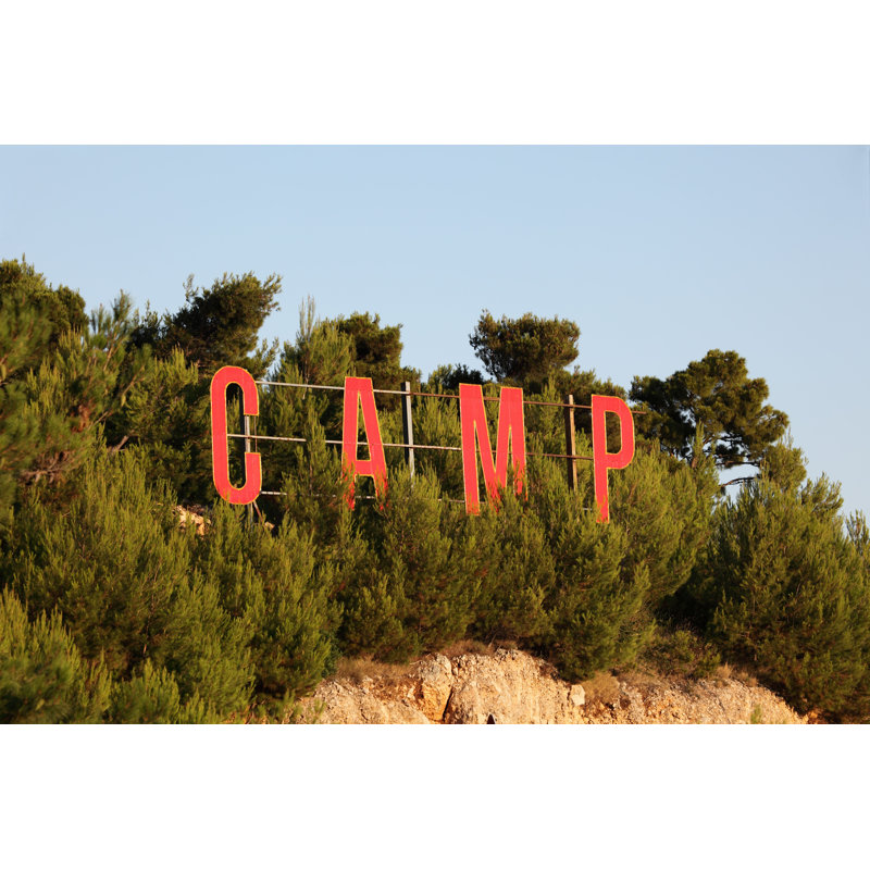 Camp Sign by - Photographie de toile tendue, L 12 po x H 8 po