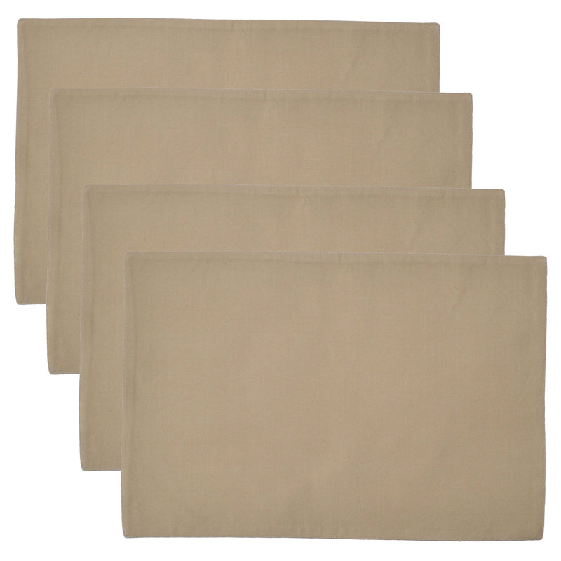 Ensemble de napperons en coton 4 pièces Adero, Blé