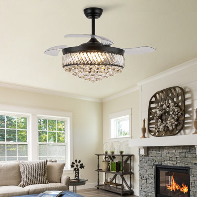 Ventilateur de plafond 48 "à intensité variable avec lumières DEL et télécommande