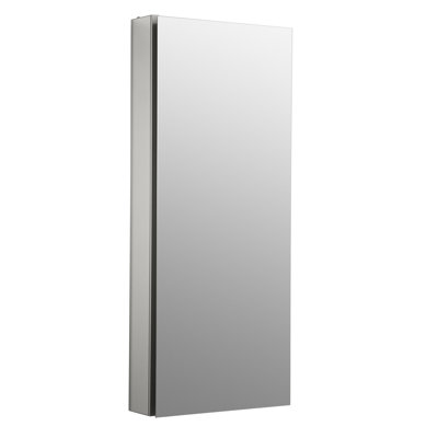 Catalan Surface Mount Recessed 1 Door Medicine Cabinet with 3 Adjustable Shelves