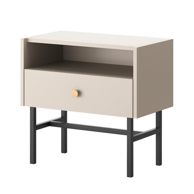 54.8cm W Manufactured Wood Bedside Table