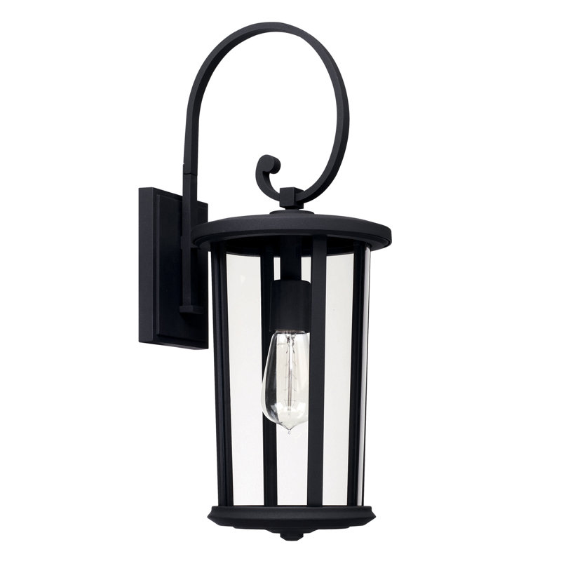 Lanterne murale d'extérieur câblée à 1 ampoule H 21 po Howell, Noir