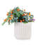 4 pots de fleurs en céramique, pot de fleurs moderne pour patio, jardin ou rebords de fenêtre