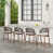 Light Gray Cushion/Teak Aluminum Frame