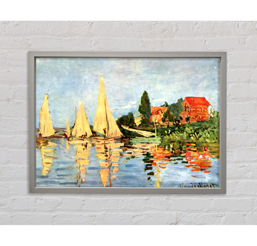 Monet Regatta bei Argenteuil - Einzelner Bilderrahmen Kunstdrucke auf Leinwand