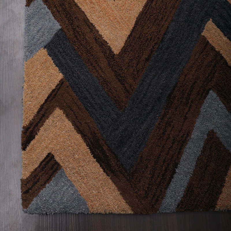 Tapis en laine touffeté à la main Chever, Rectangulaire 8 pi x 10 pi