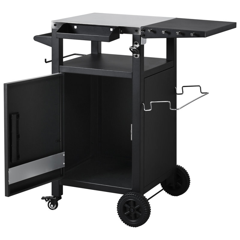 Chariot de barbecue 33,9 po avec abattant