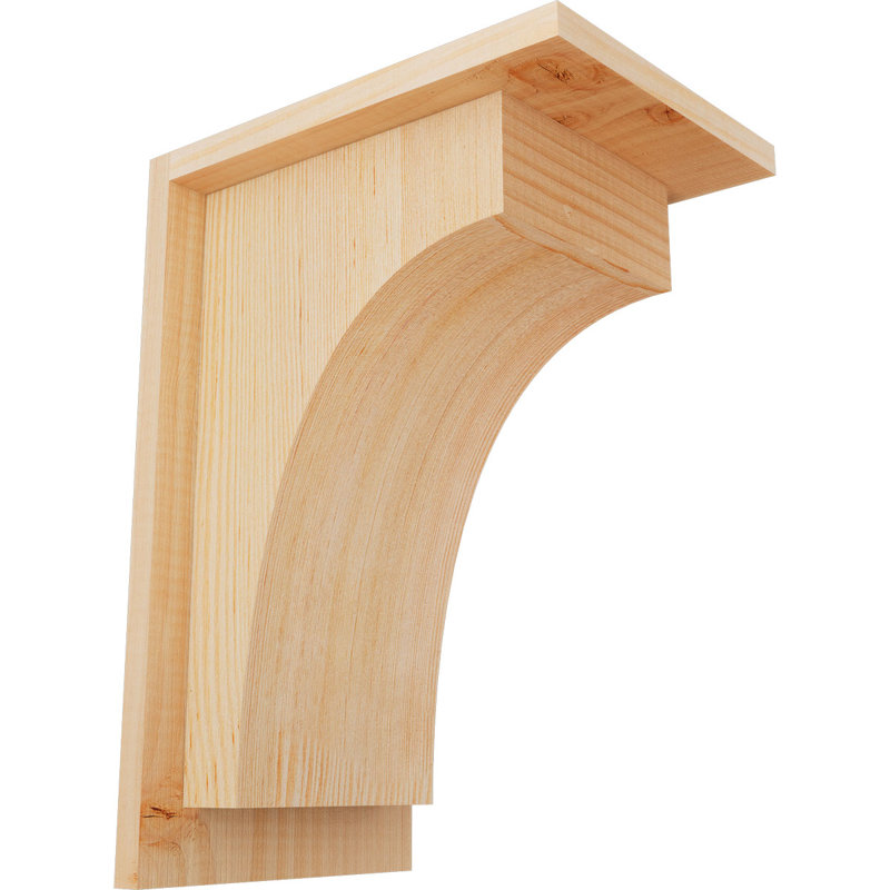 Corbeau Huntington avec plaque arrière, H 14 po x l 7,5 po x P 10 po, Sapin de Douglas, Lisse