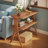 24.6'' Tall End Table Side Table With 2-Tier Storage Shelves And Solid Wood Legs(1 PCS)-1284300853-1303939214