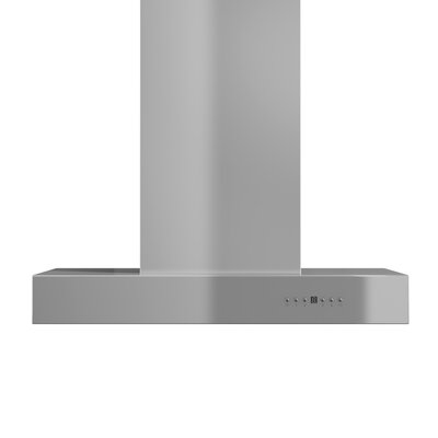 36"" KECOM 700 CFM Ducted Island Range Hood in Brushed 430 Stainless Steel -  ZLINE, KECOMi-RD-36