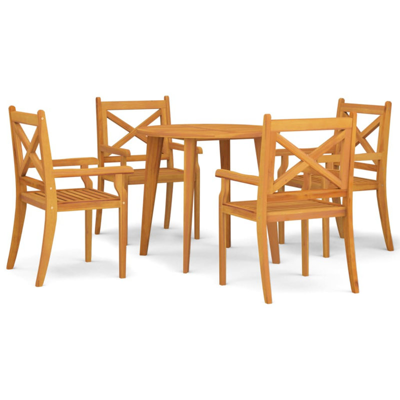 Ensemble repas extérieur pour 4 personnes Phineus, L 33,5 po x l 33,5 po x H 29,5 po