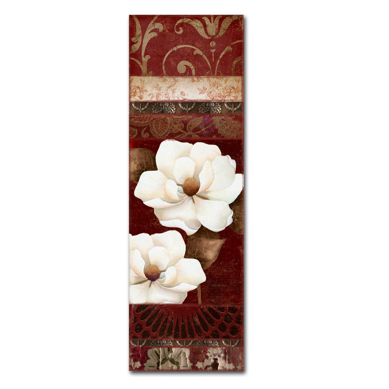 «Flores Blancas II» par Jadaya, impression sur toile tendue, H 24 po x l 8 po x P 2 po