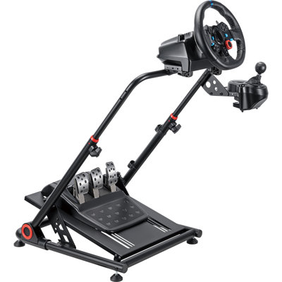 Support de volant de course pliable Acgam rws-1 - Angle / hauteur entièrement réglable, fabrication en acier robuste pour des sensations de course réalistes