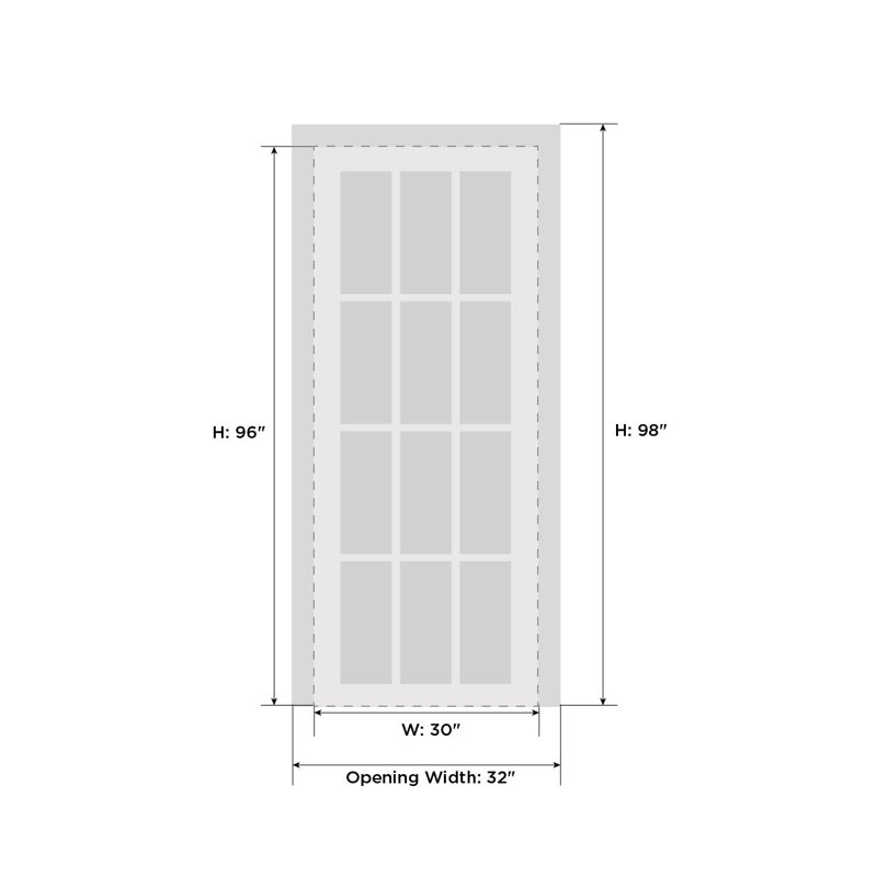 Porte intérieure moderne en bois pré-montée avec quincaillerie Planum 0014, gris mat, cadre à panneau unique, portes robustes pour salle de bain et chambre à coucher - 76 cm x 244 cm