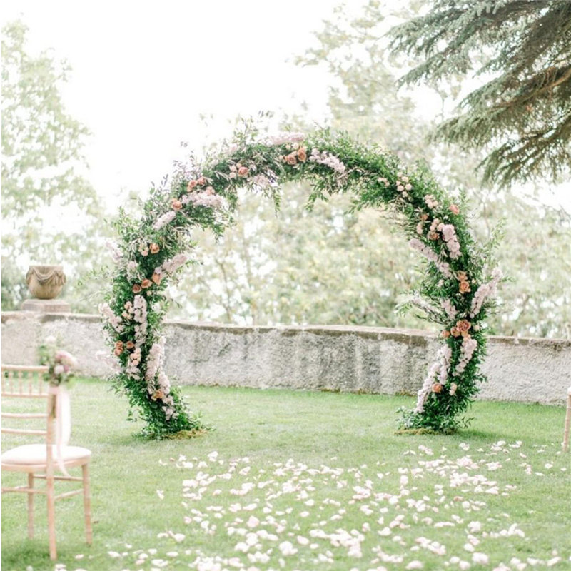 Bevis Metal Arbour in White, 220cm H x 200cm W x  45cm D