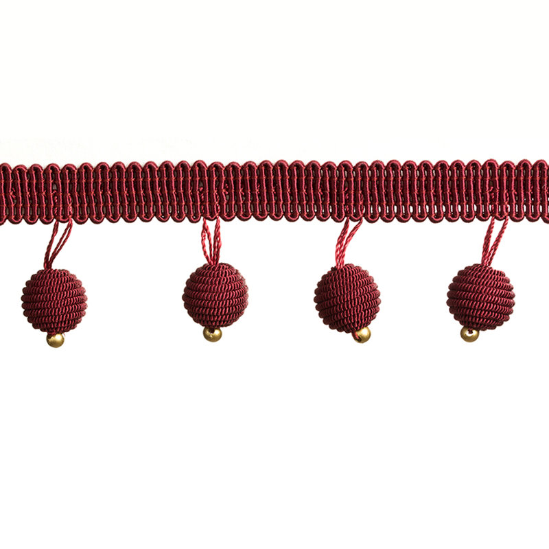 Bead Fabric, Lacquer Red