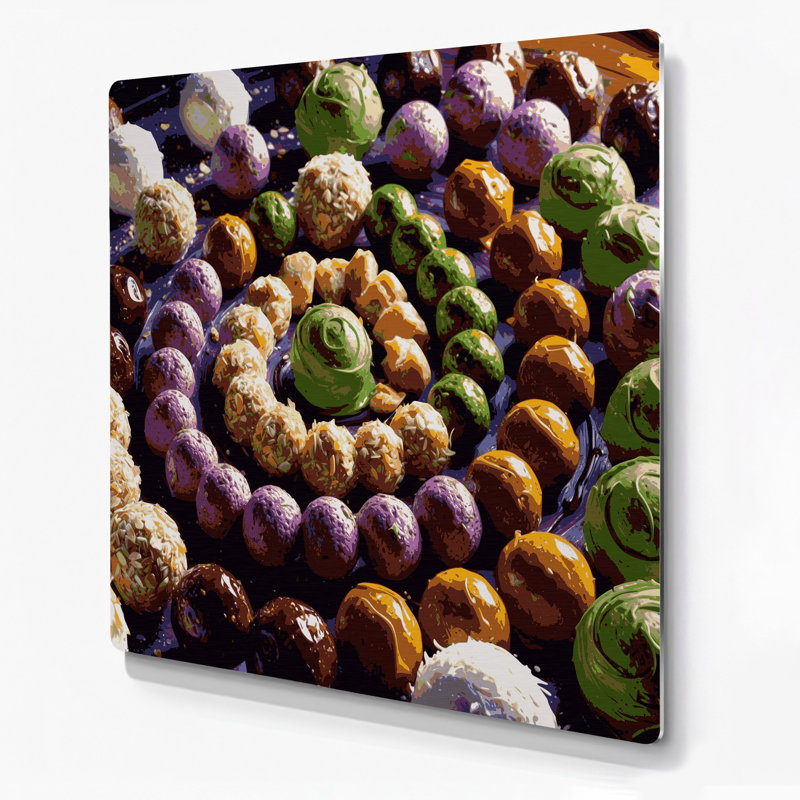 Desserts boules d'énergie en métal brun, H 32 po x l 32 po