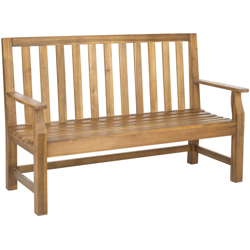 Beenu Solid Wood Acacia Outdoor Bench, Natural