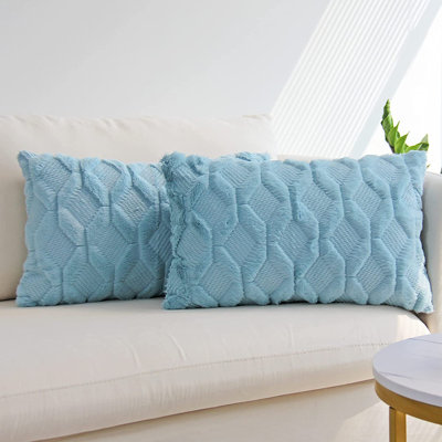 Set of 2 decorative rectangle throw pillow covers size 12"x20" 