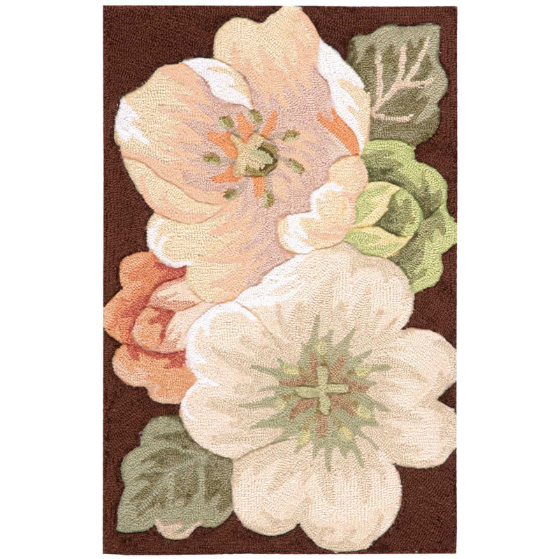 Tapis contemporain transitionnel multicolore Karyn, Rectangle 1 pi 9 po x 2 pi 9 po