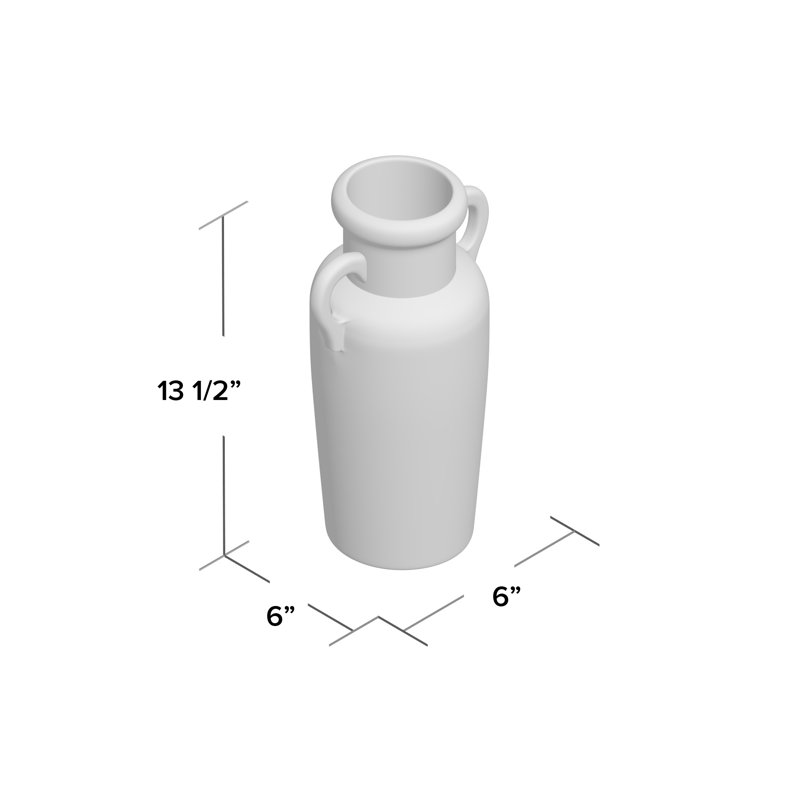 Aukusti Ceramic Table Vase, 13.5" H x 6" W x 6" D