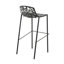 Tabouret de bar extérieur H 31 po en forme de découpes florales avec dossier et repose-pieds Houser Devon-91303740