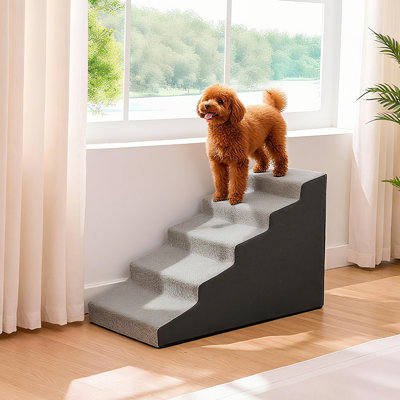 Escalier pour chien anti-dérapant 3/4 niveaux en mousse souple pour rampe pour canapé-lit haut pour vieux chiens
