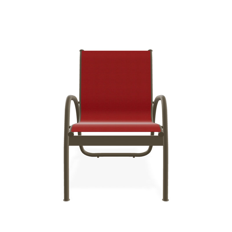 Fauteuil de patio Gardenella, Rouge 1D Sunbrella®, Bois de plage texturé