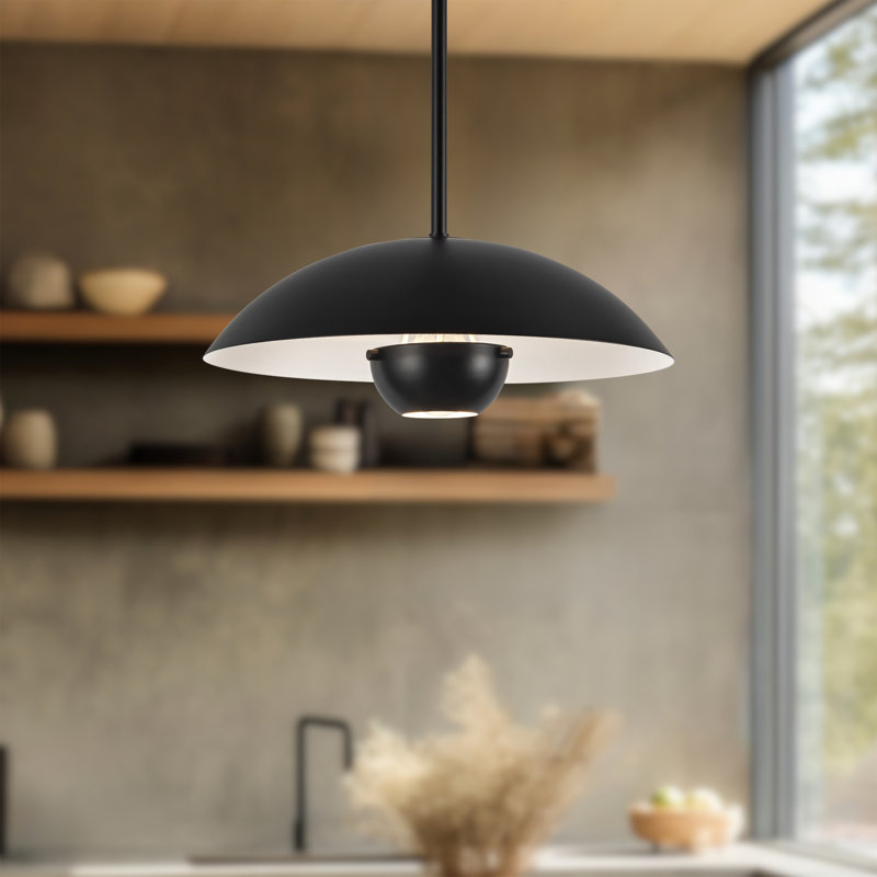 Umbra 14-in Black Pendant, Black, 14-in