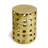 Dalkeith Cast Aluminum Open Weave Antique Brass Accent Stool