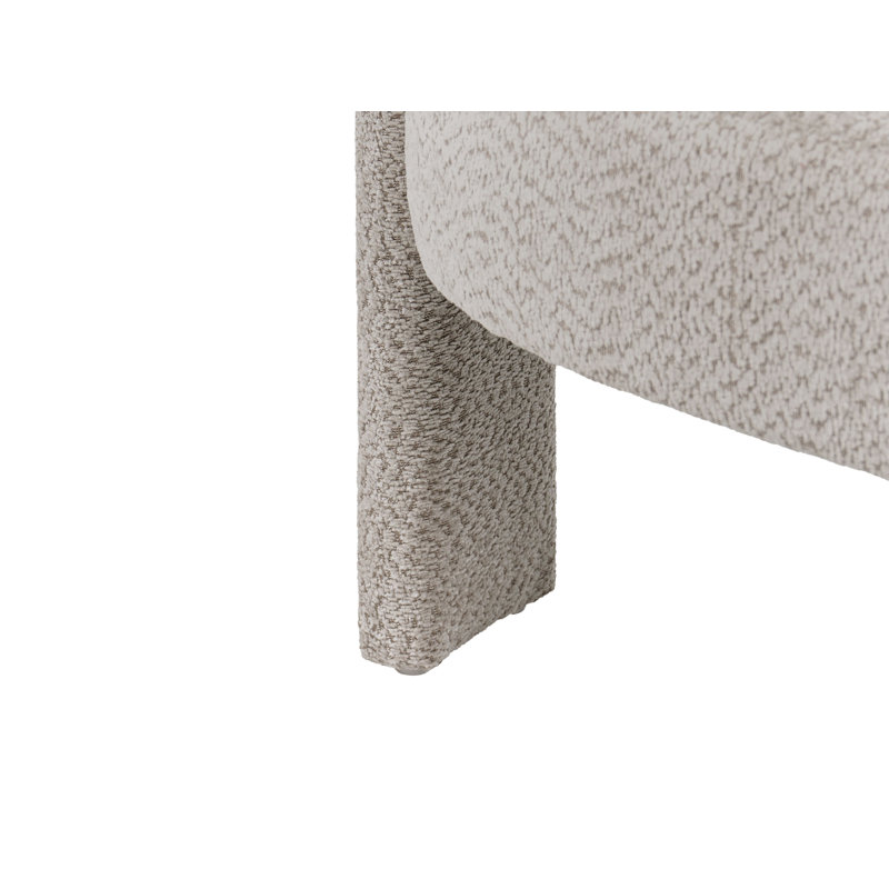 Permelia 2 Seater Chenille Loveseat, Beige Chenille, Beige