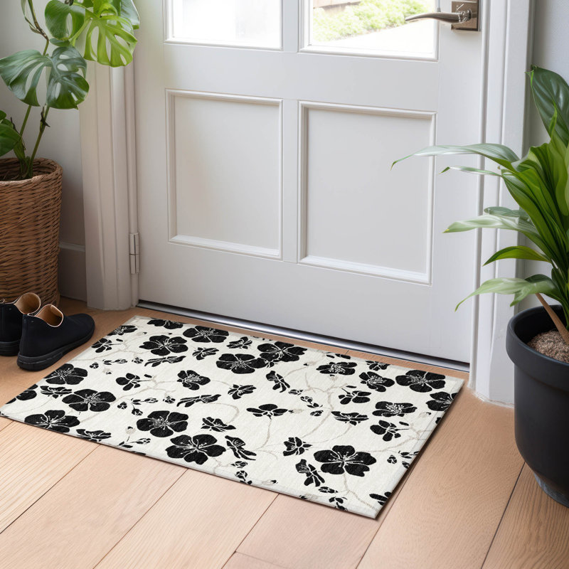 Machine Washable Indoor/Outdoor Chayden ACN1032 Rug, Rectangle 1'8" x 2'6"