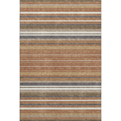 Premium Machine Washable Mayfield AMF2330 Stripes Rug