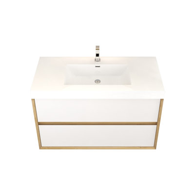 Lords 41.7'' Single Bathroom Vanity with Acrylic Top