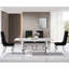 Chaise parsons en velours capitonné Anquette