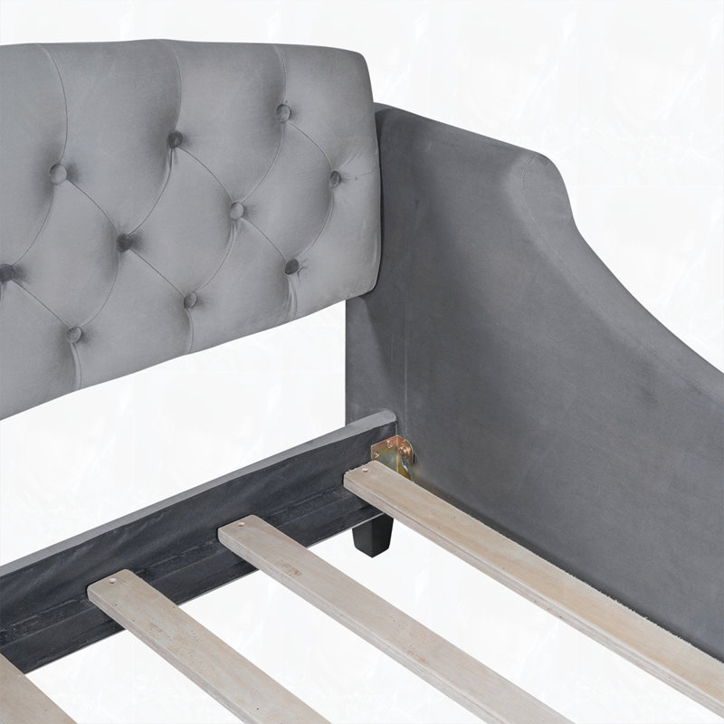 Lit de jour Modern Luxury, Gris, Lit simple